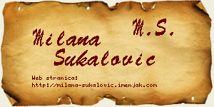 Milana Šukalović vizit kartica